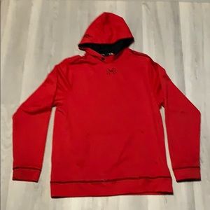 Medium, red, Under Armor hoodie (LOOSE)